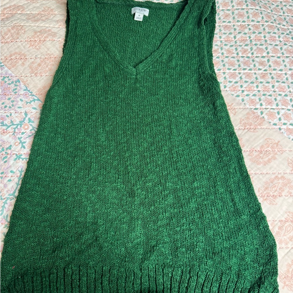 Green Knit Sleeveless Top